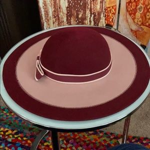 Pink and burgundy Vintage Hat